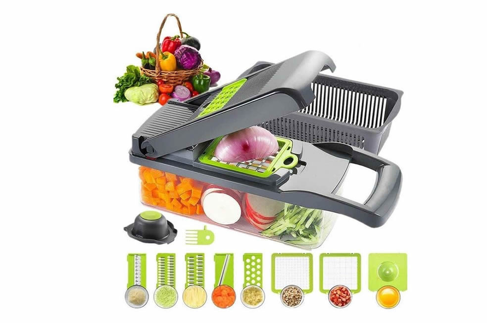 Three Bean Food Slicer - Transparent